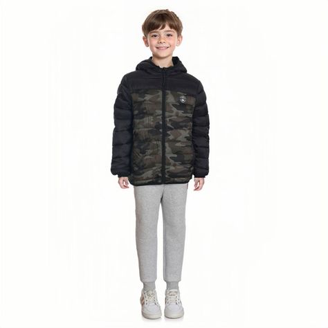 Parka Niño Clásica Verde Militar Fashion´s Park-2