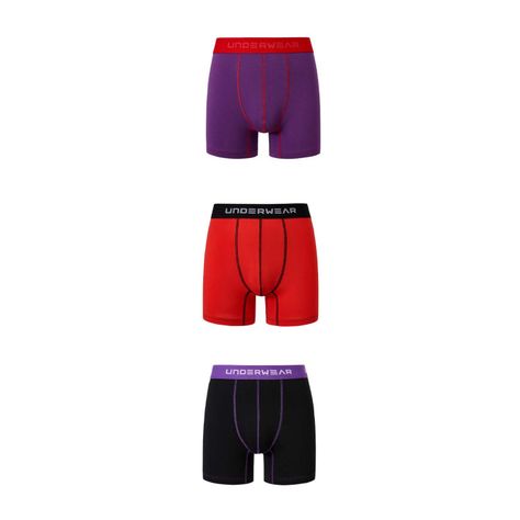 Boxer Hombre Tripack Largo Morado Fashions Park-0
