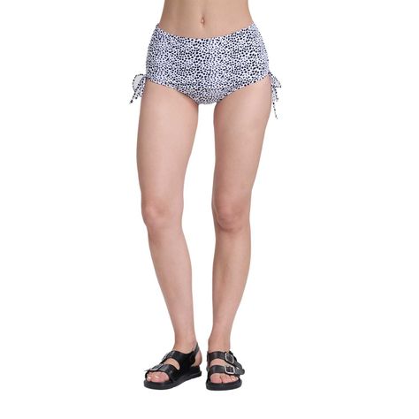 Traje De Baño Mujer Calzon Tiro Alto Blanco II FSP-0