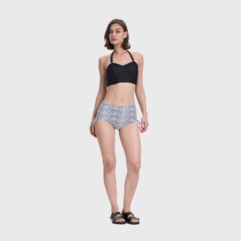 Traje De Baño Mujer Calzon Tiro Alto Blanco II FSP-3