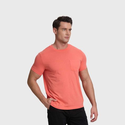 Polera Hombre Básica Con Bolsillo Coral I Fashion's Park-1