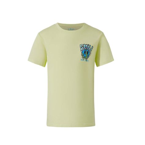 Polera Niño Lavado Con Print Amarillo Fashion's Park-0