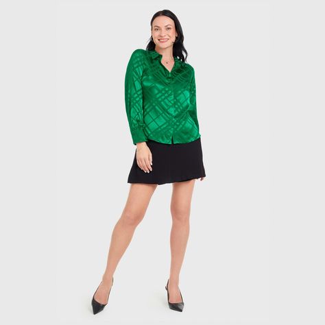 Blusa Con Textura Verde Mujer-3