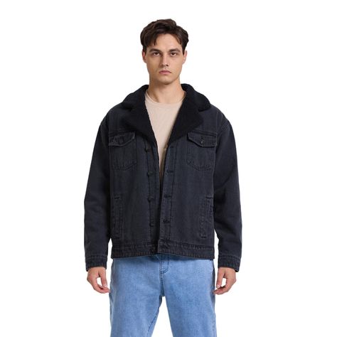 Chaqueta Hombre Con Cuello Negro-0