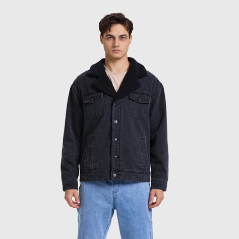 Chaqueta Hombre Con Cuello Negro-1