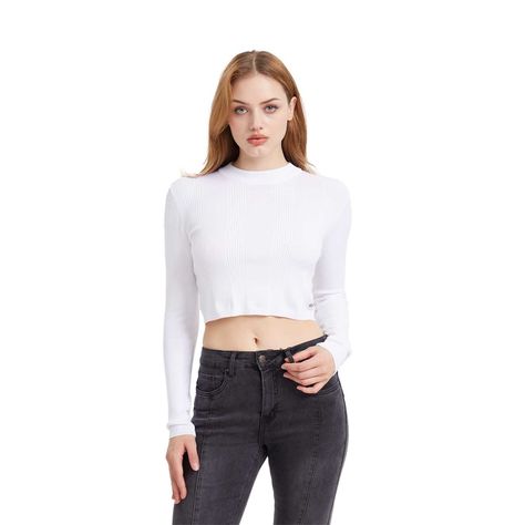 Sweater Mujer Crop Blanco I Fashion's Park-0