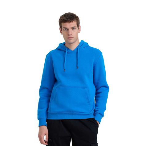Polerón Hombre Hoodie Básico Azul Fashion's Park-0