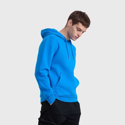 Polerón Hombre Hoodie Básico Azul Fashion's Park-1