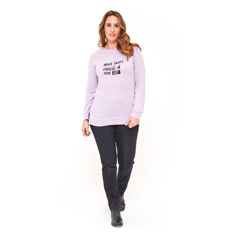 Sweater Print Texto Mujer Casual-3