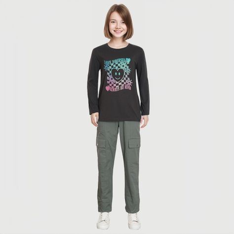 Polera Básica Print Celeste Niña-3