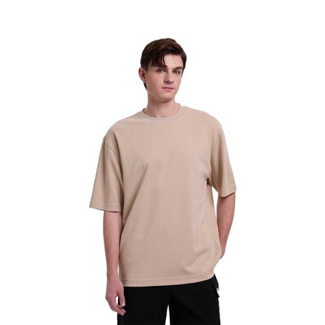Polera Hombre Loose Fit Beige Fashion's Park-0