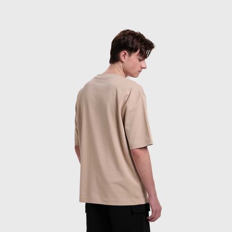 Polera Hombre Loose Fit Beige Fashion's Park-2