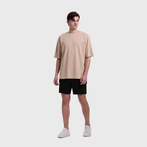Polera Hombre Loose Fit Beige Fashion's Park-3