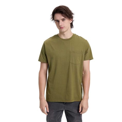 Polera Hombre Con Bolsillo Verde Militar Fashion´s Park-0