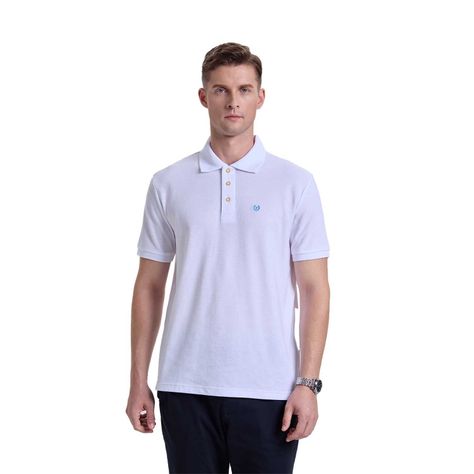 Polera Hombre Pique Lisa Blanco Fashion's Park-0