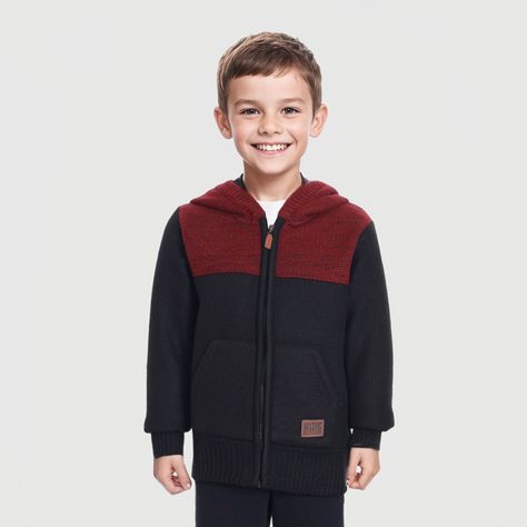 Sweater Niño Full Zipper Rojo-0