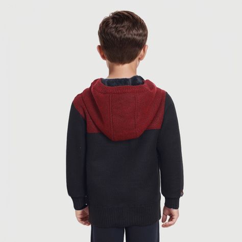 Sweater Niño Full Zipper Rojo-1