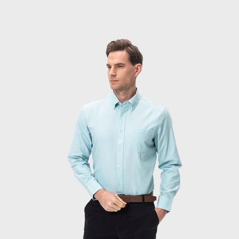 Camisa Hombre Oxford Verde Claro I Fashion's Park-1