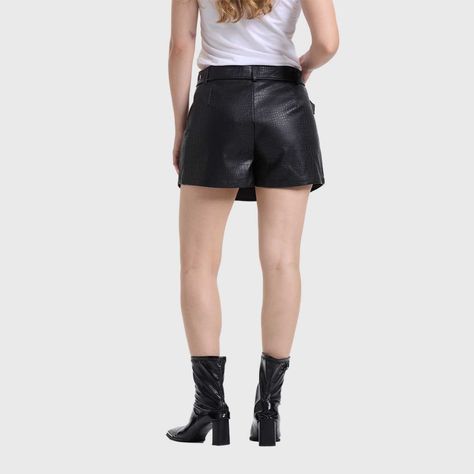 Falda Mujer Short Ojetillos Negro Fashions Park-2