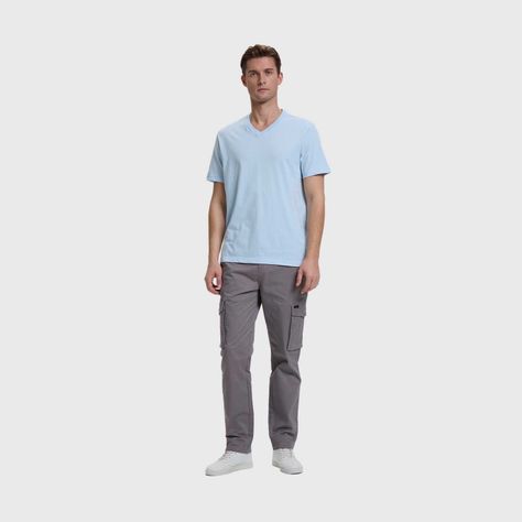 Polera Hombre Casual Básica Celeste Fashion's Park-3