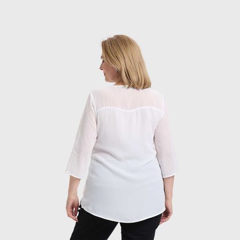 Blusa Mujer Cuello V Rapport Crudo Fashion's Park-2