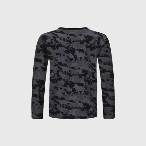 Polera Niño Full Print Dino Negro-1
