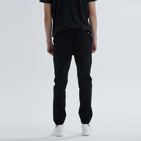 Pantalón Jogger Twill Negro Hombre-2