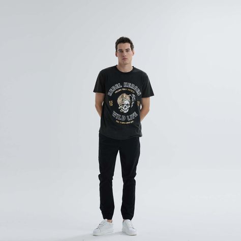 Pantalón Jogger Twill Negro Hombre-3