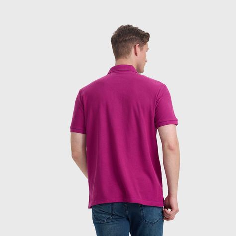 Polera Hombre Pique Básica Lisa Violeta Fashion's Park-2