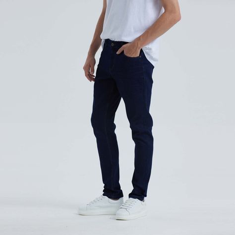 Jeans Hombre Slim Vintage Azul Indigo-2