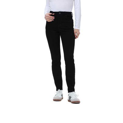 Jeans Mujer Skinny Con Polar Negro Fsp II-0