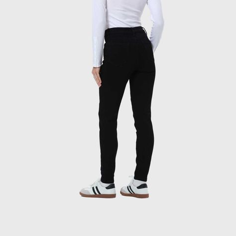 Jeans Mujer Skinny Con Polar Negro Fsp II-2