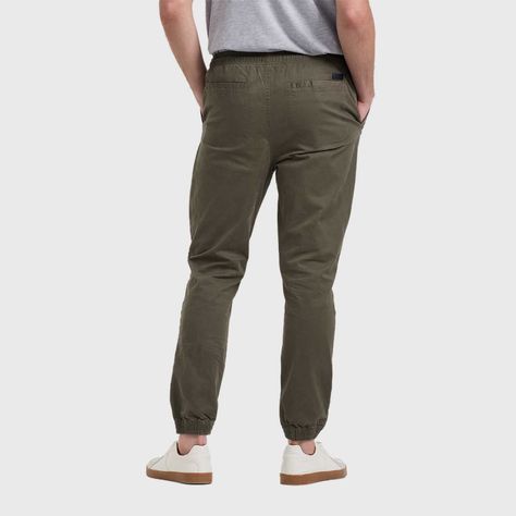 Pantalón Hombre Jogger Básico Verde Militar-2