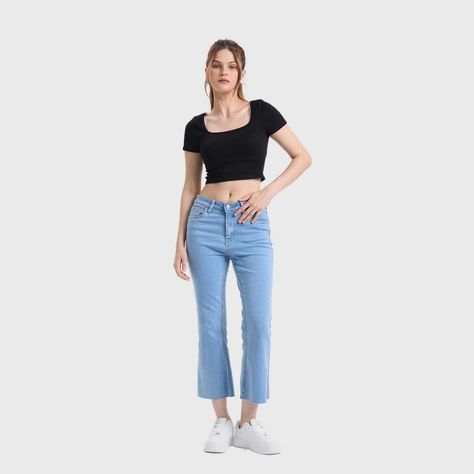 Polera Mujer Escote Cuadrado Negro Fashion's Park-3