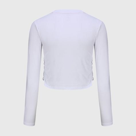 Polera Niña Recogido Fijo Blanco-1