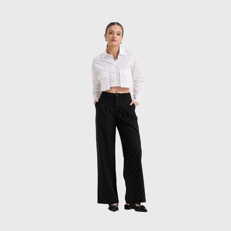 Pantalón Mujer Con Bolsillos Negro I Fashion's Park-3