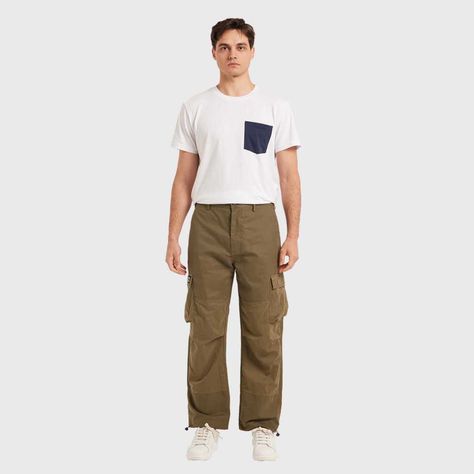 Pantalón Hombre Cargo Verde-3