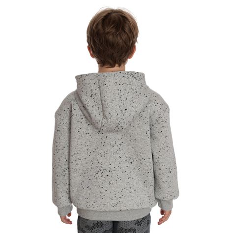 Polerón Niño Print Holograma Gris Melange-1