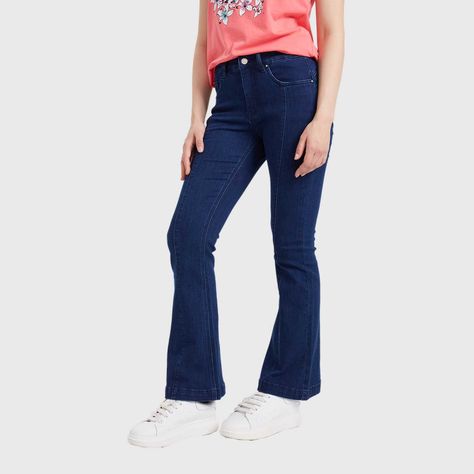 Jeans Mujer Flare Linea Azul-1