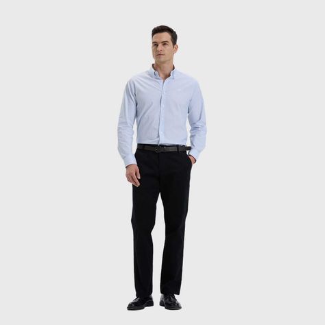 Pantalón Hombre Modelo Chino Cinturón Negro Fashion´s Park-3