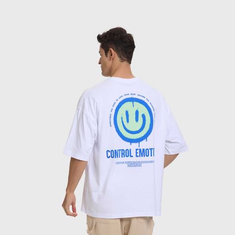 Polera Hombre Print Smile Blanco Fashion's Park-2