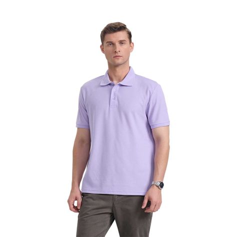 Polera Hombre Pique Básica Lisa Lila Fashion's Park-0