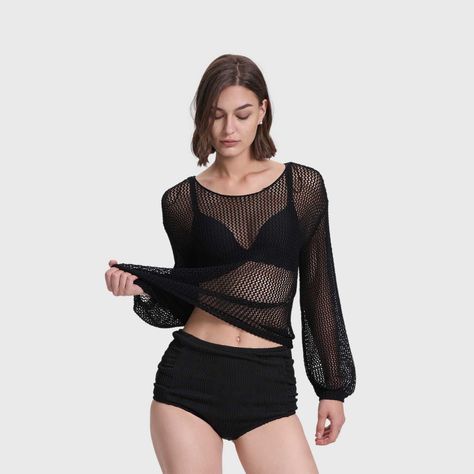 Polera Mujer Bote Calada Negro Fashion's Park-1