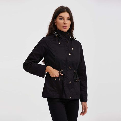 Chaqueta Mujer Gabardina Negro-0