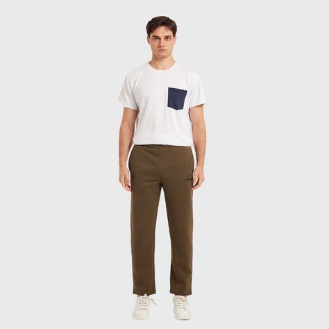 Pantalón Buzo Hombre Básico Verde Militar-3