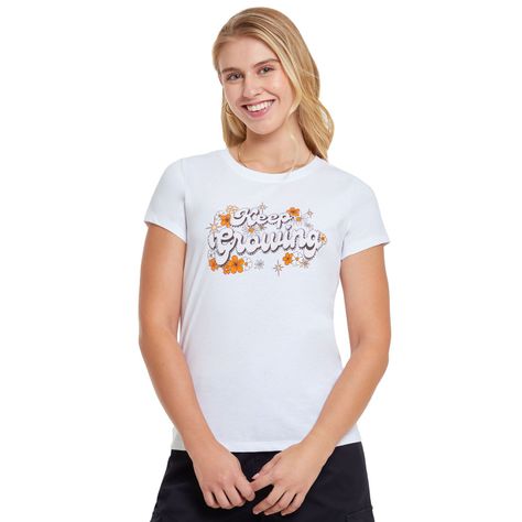 Polera Básica Print Blanco Mujer-0