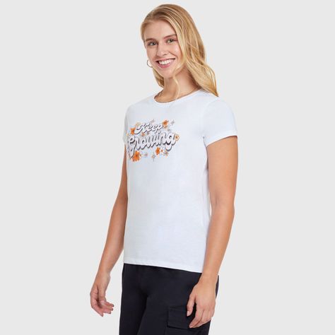 Polera Básica Print Blanco Mujer-1