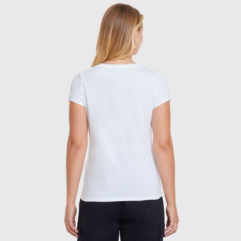 Polera Básica Print Blanco Mujer-2