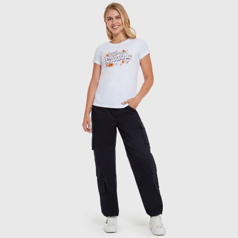Polera Básica Print Blanco Mujer-3