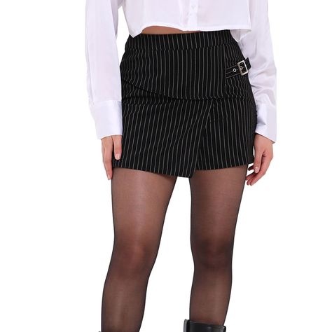 Falda Mujer Listada Negro Fashion´s Park-0